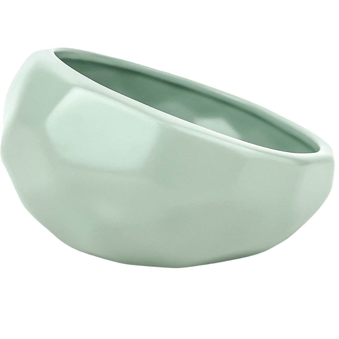 Barkley And Bella Ceramic Dog Bowl Honeycomb Eucalyptus