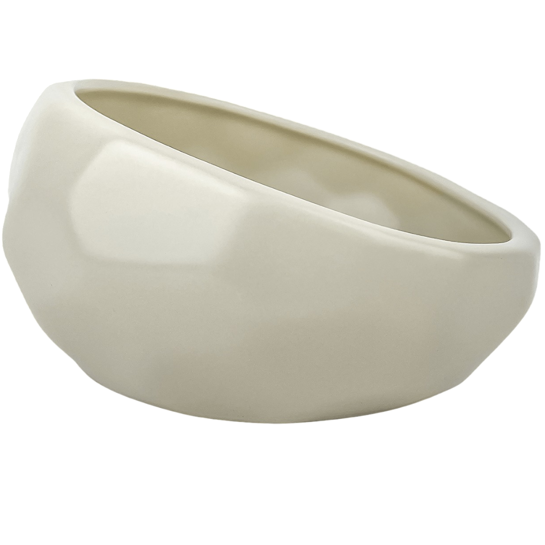 Barkley And Bella Ceramic Dog Bowl Honeycomb Oatmeal