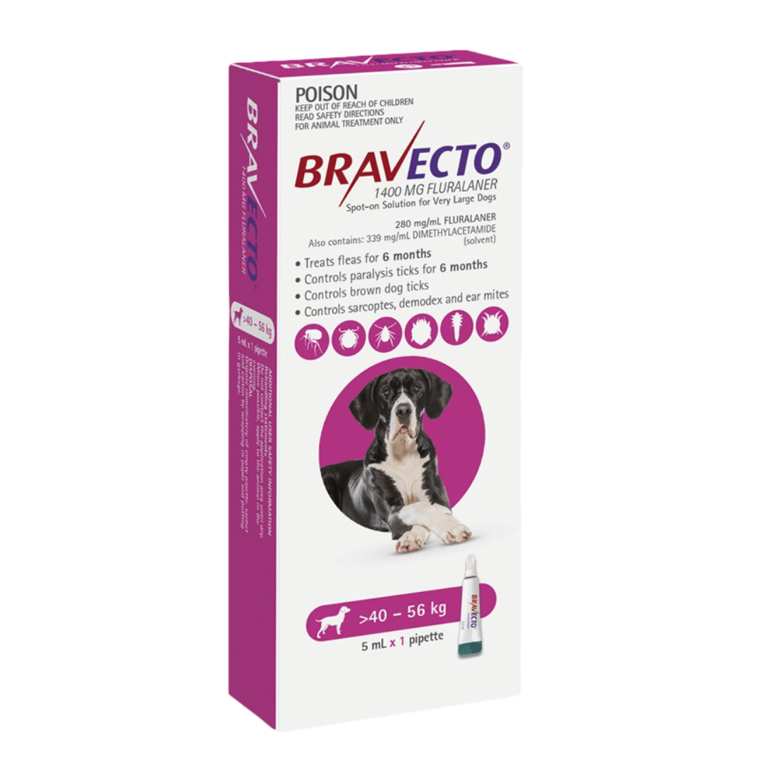 Bravecto Spot On For Dogs Pink