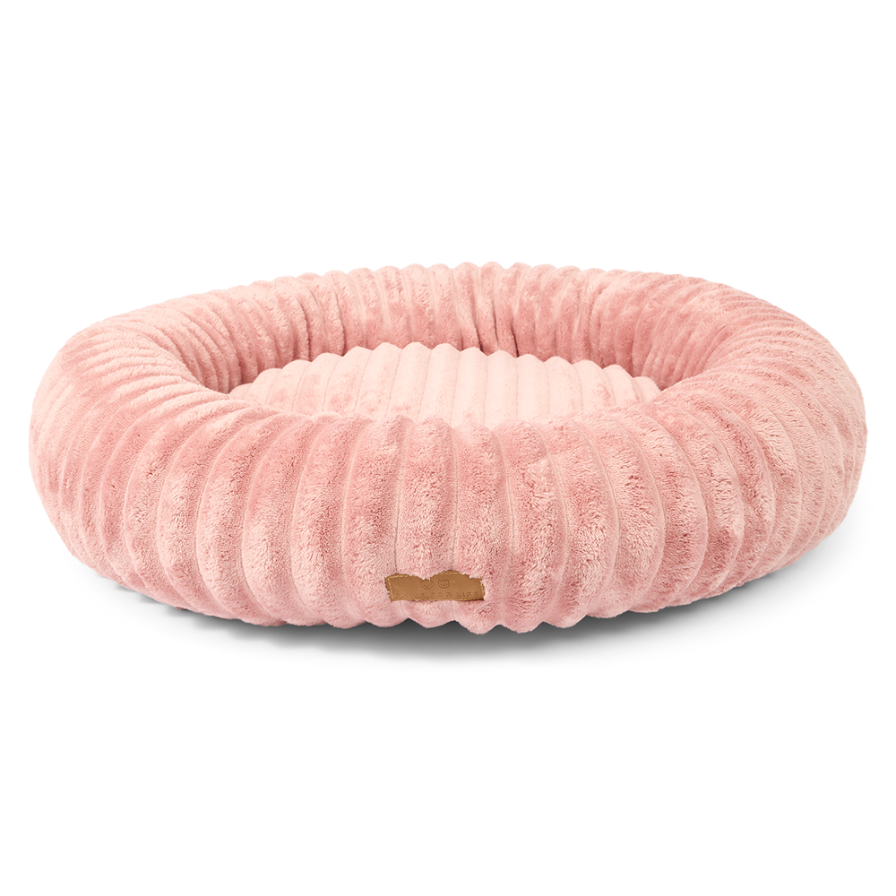 Paws For Life Calming Wide Wale Donut Sofa Bed Mauve Pink