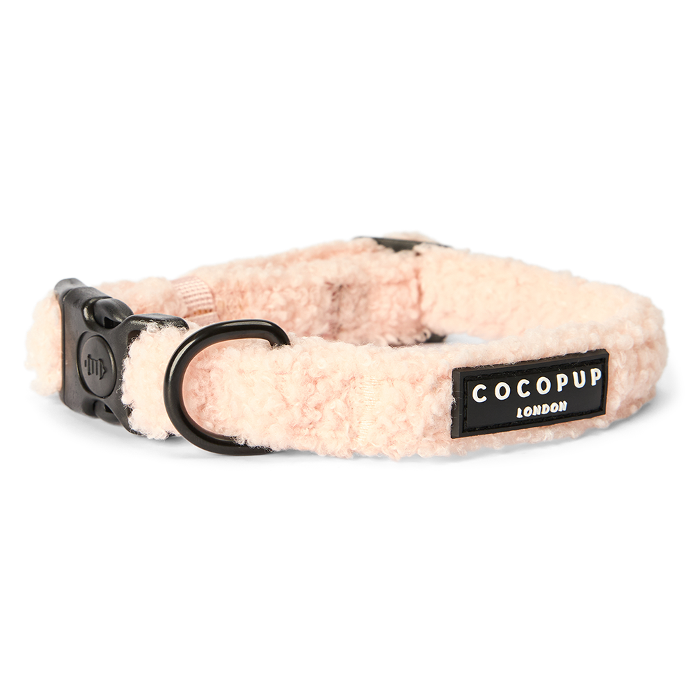 Cocopup London Dog Collar in Teddy Love A Lot Pink