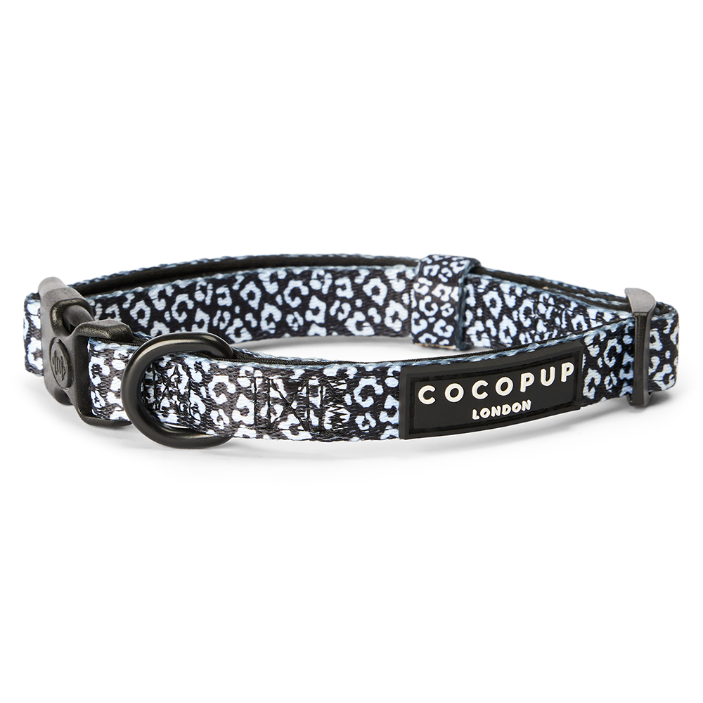 Cocopup London Neoprene Dog Collar in Black Leopard