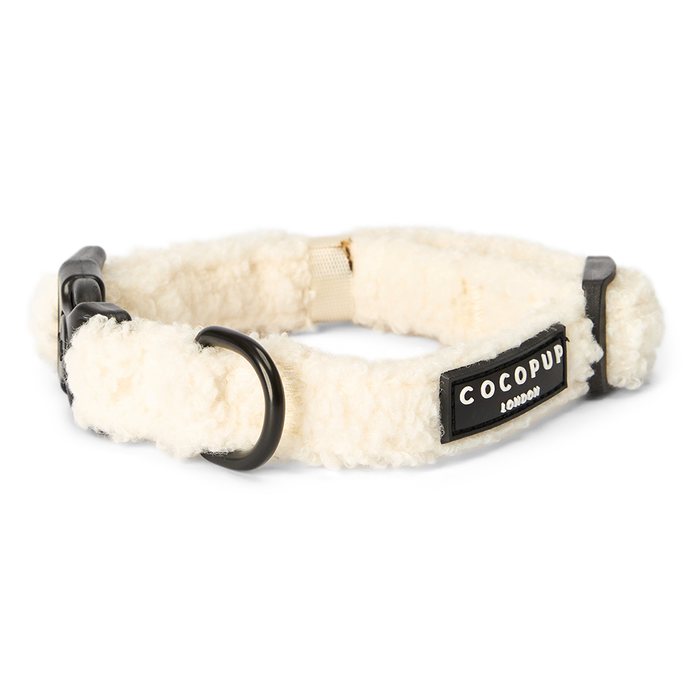 Cocopup London Teddy Dog Collar in Dolly Cream