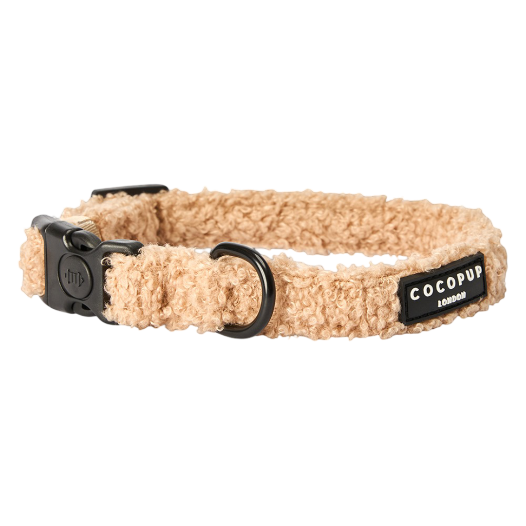 Cocopup London Teddy Dog Collar in Rupert Brown