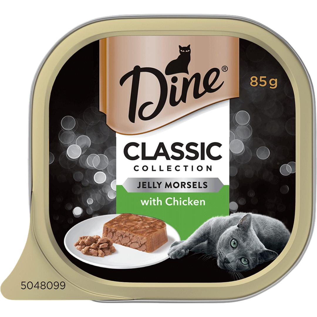 Dine Classic Collection Jelly Morsels with Chicken Adult Wet Cat Food Trays