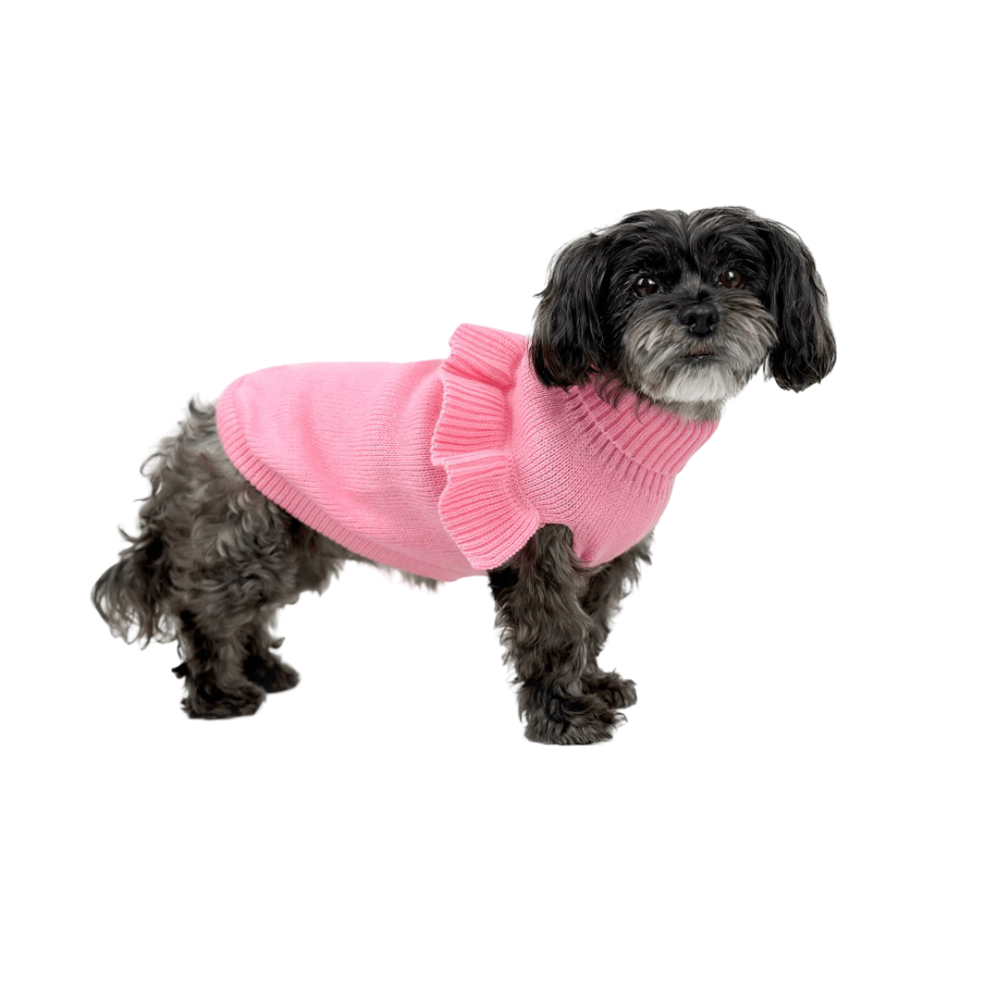 Huskimo Jumper Frill Knit Bubblegum