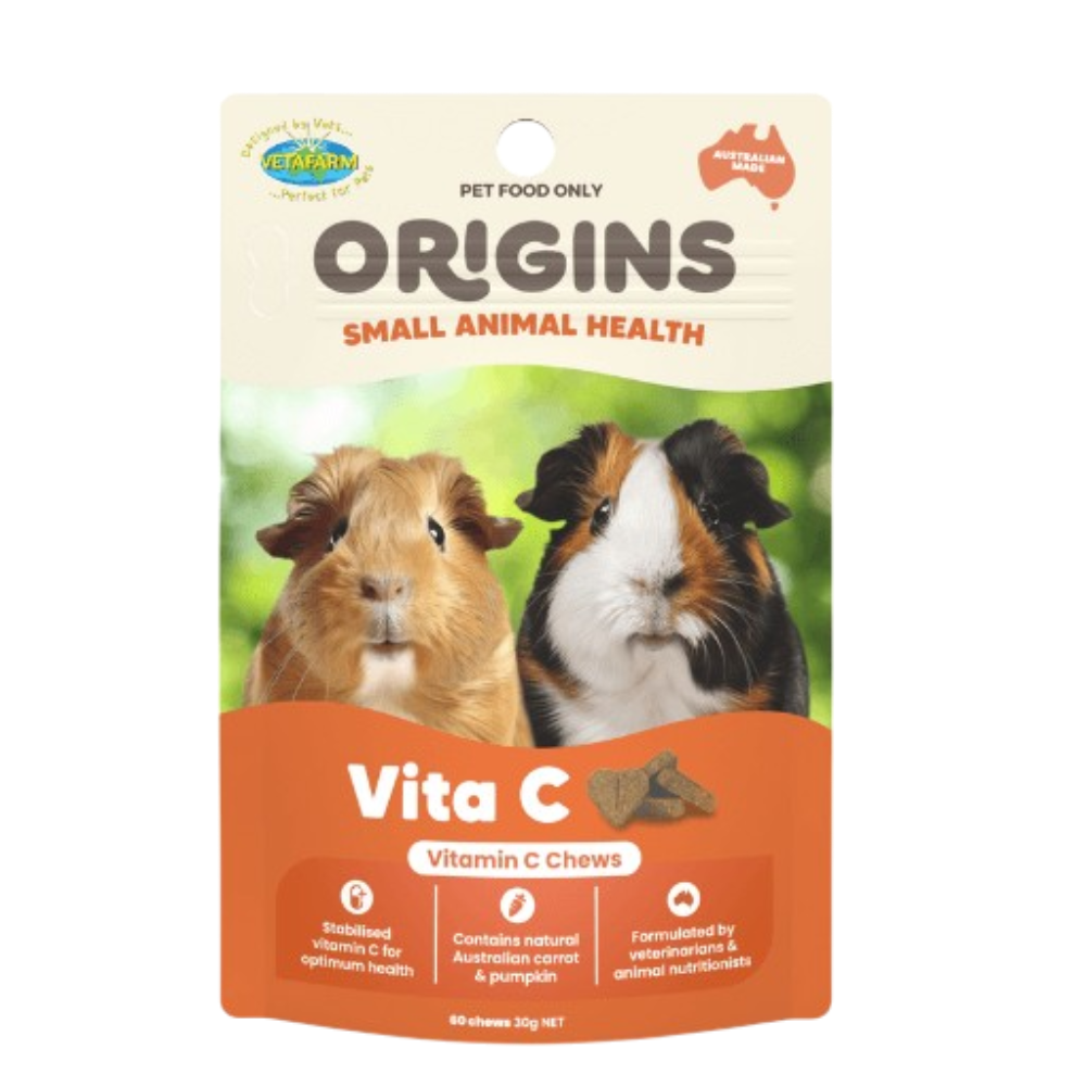 Curated visual reference: Vetafarm Origins Vita C Chews For Guinea Pigs Top Dogs Photo Inspiration
