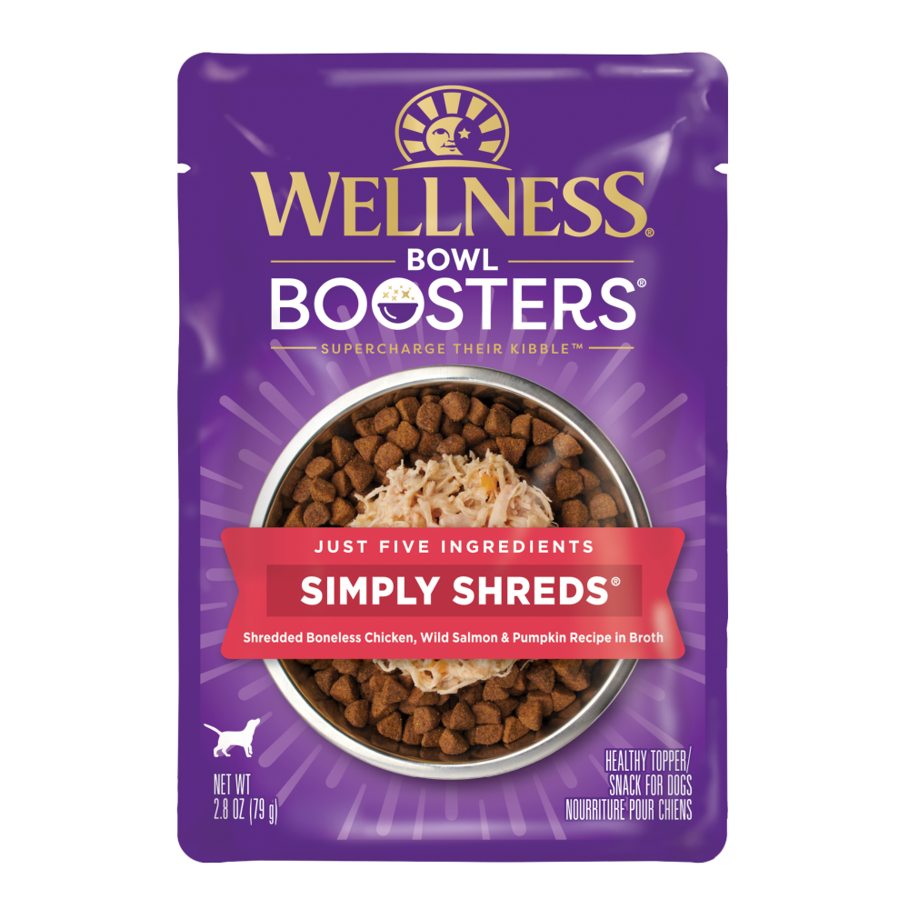 Wellness Bowl Boosters Salmon Adult Wet Dog Food Pouches
