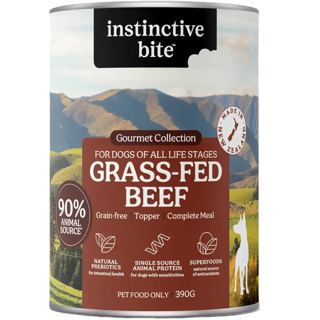 Instinctive Bite Single Protein Beef All Lifestages Wet Dog Food Cans