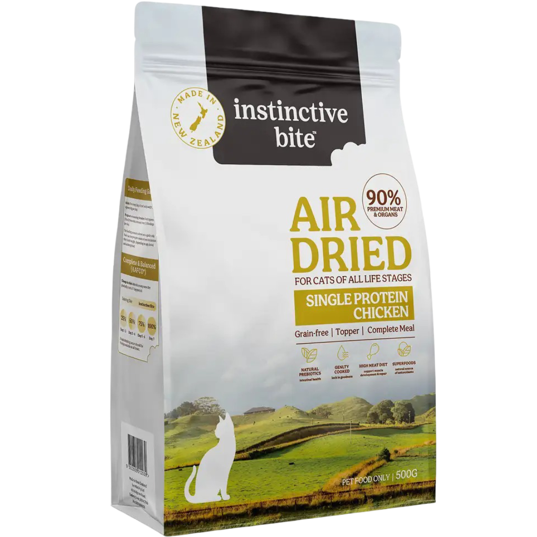 Instinctive Bite Single Protein Chicken Air Dried All Lifestages Dry Cat Food