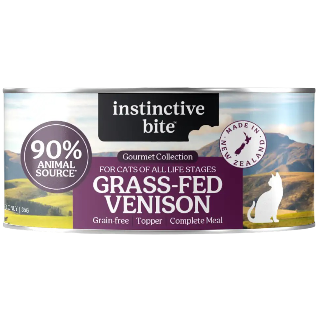 Instinctive Bite Single Protein Venison All Lifestages Wet Cat Food Cans