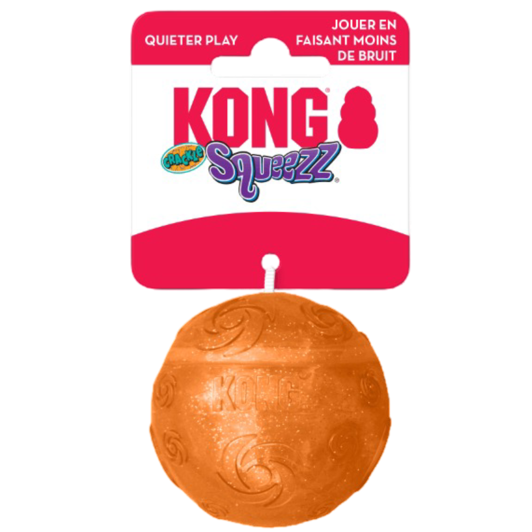 Kong Squeezz Crackle Ball Fetch Dog Toy