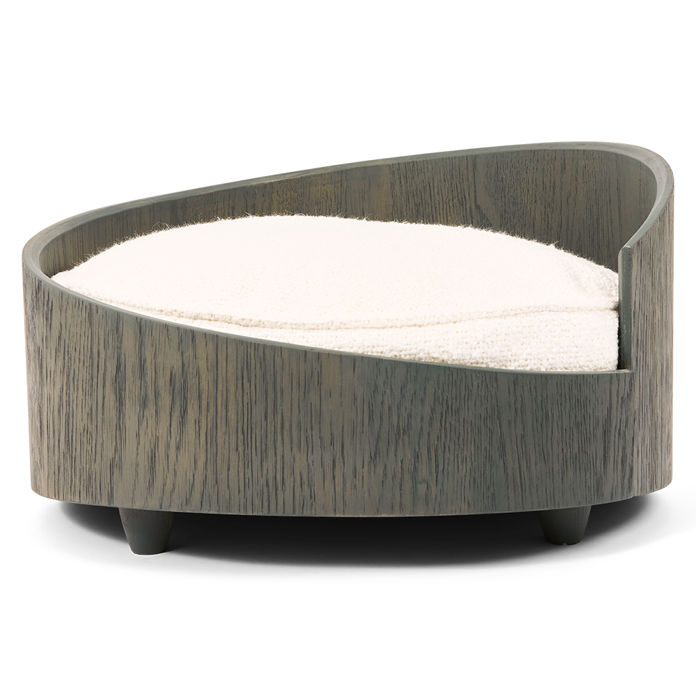 Nujiao Elevated Oak Wood Pet Bed Charcoal For Dogs And Cats