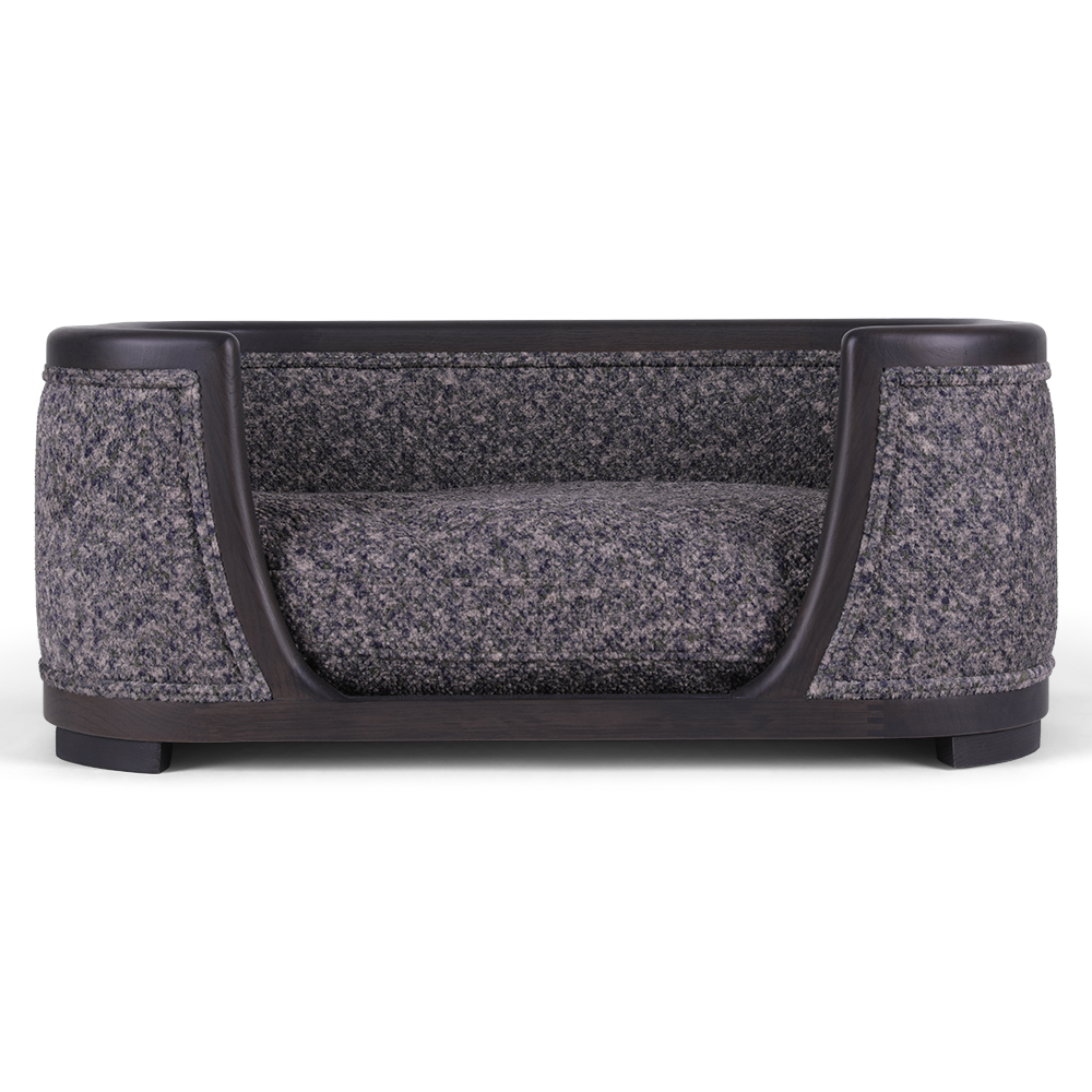Nujiao Oak Wood Frame Pet Bed Black Brown For Dogs And Cats