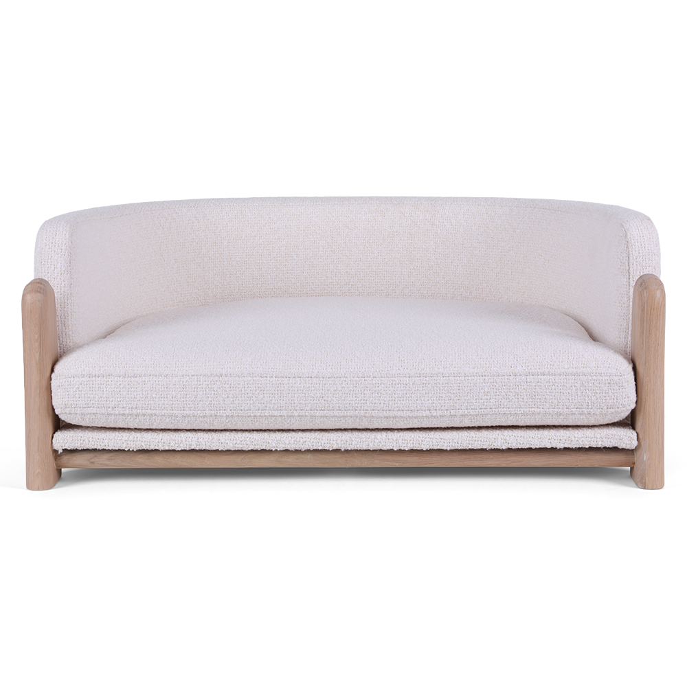 Nujiao Oak Wood Sofa Pet Bed White For Dogs And Cats