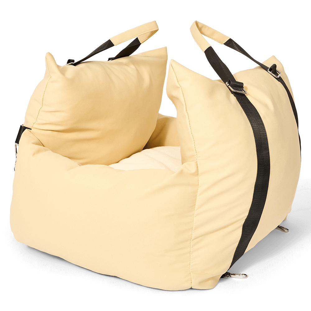 Paws For Life Dog Travel Car Seat Bed Yellow