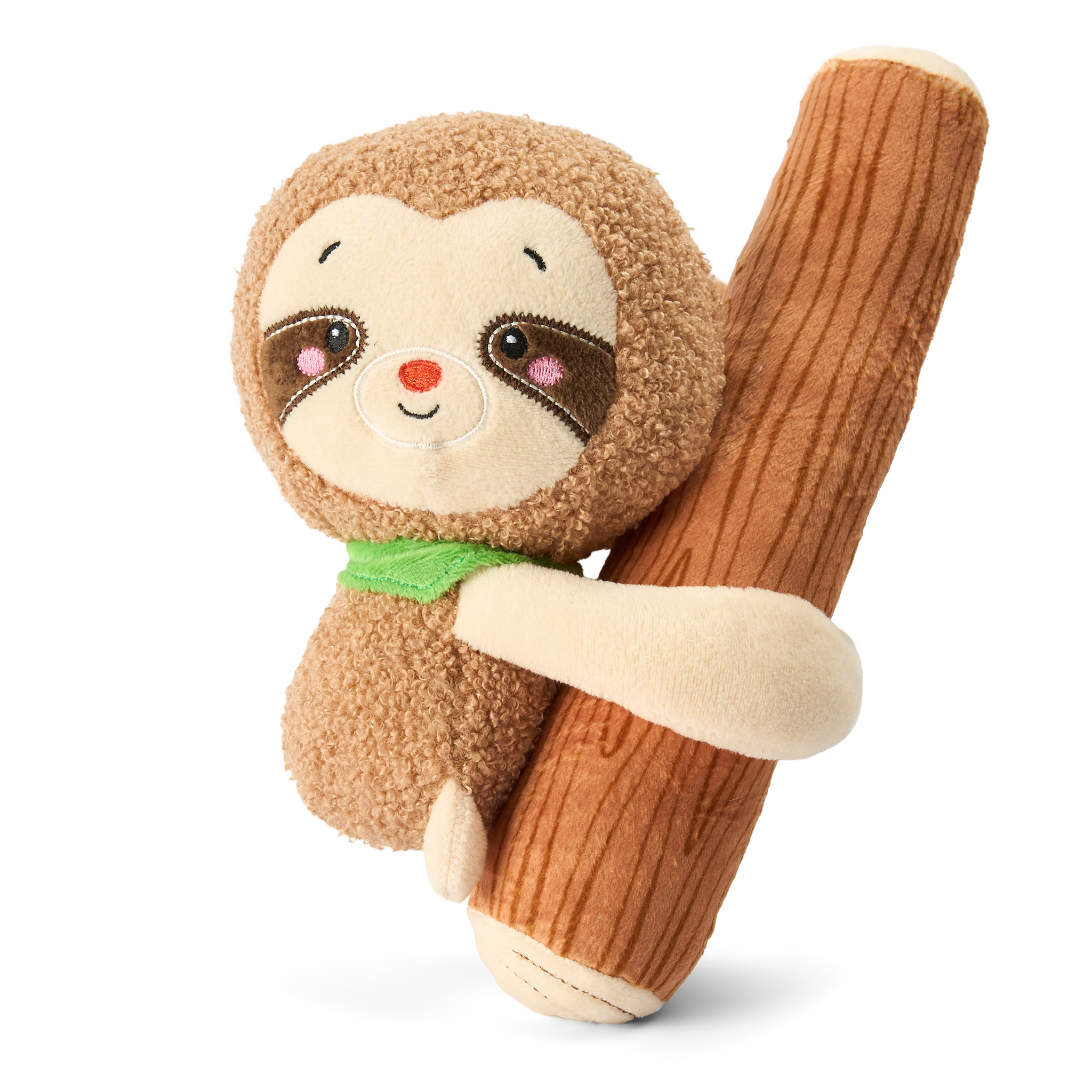 Paws For Life Hugmate Sloth Hugging Branch Funny Squeaker Dog Toy