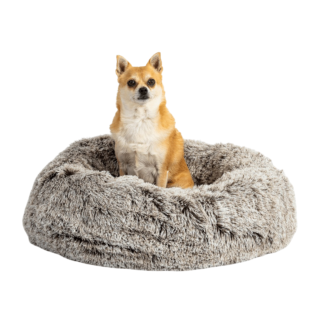 PaWz Plush Donut Calming Pet Bed Brown Top dogs on price Pet