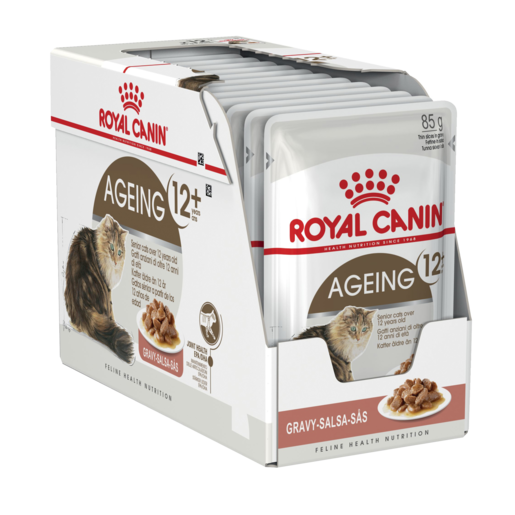AGEING 12 PLUS GRAVY SENIOR WET CAT FOOD POUCHES 12 X 85G Image