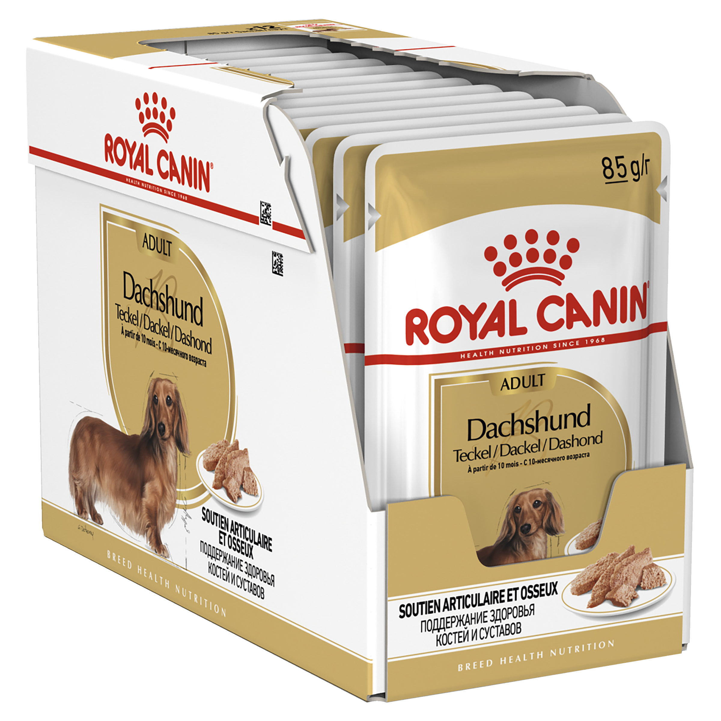 DACHSHUND ADULT WET DOG FOOD POUCHES 12 X 85G Image