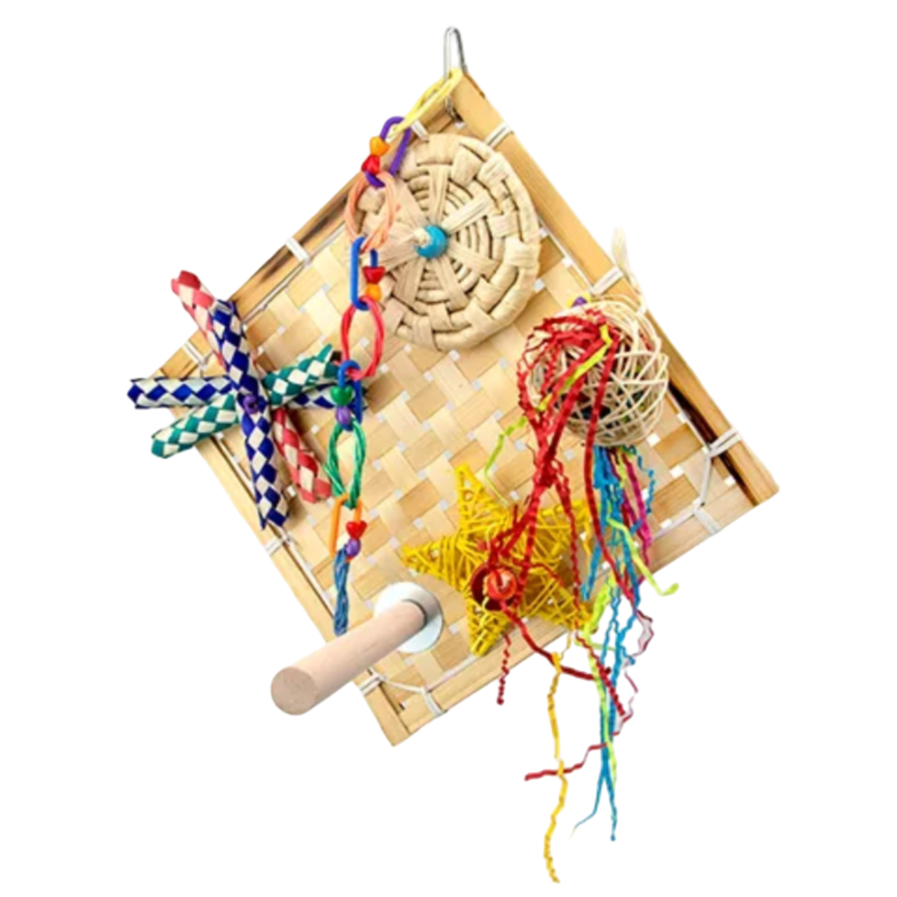 Bainbridge Desctructive Fiesta Wall With Perch Foraging Bird Toy