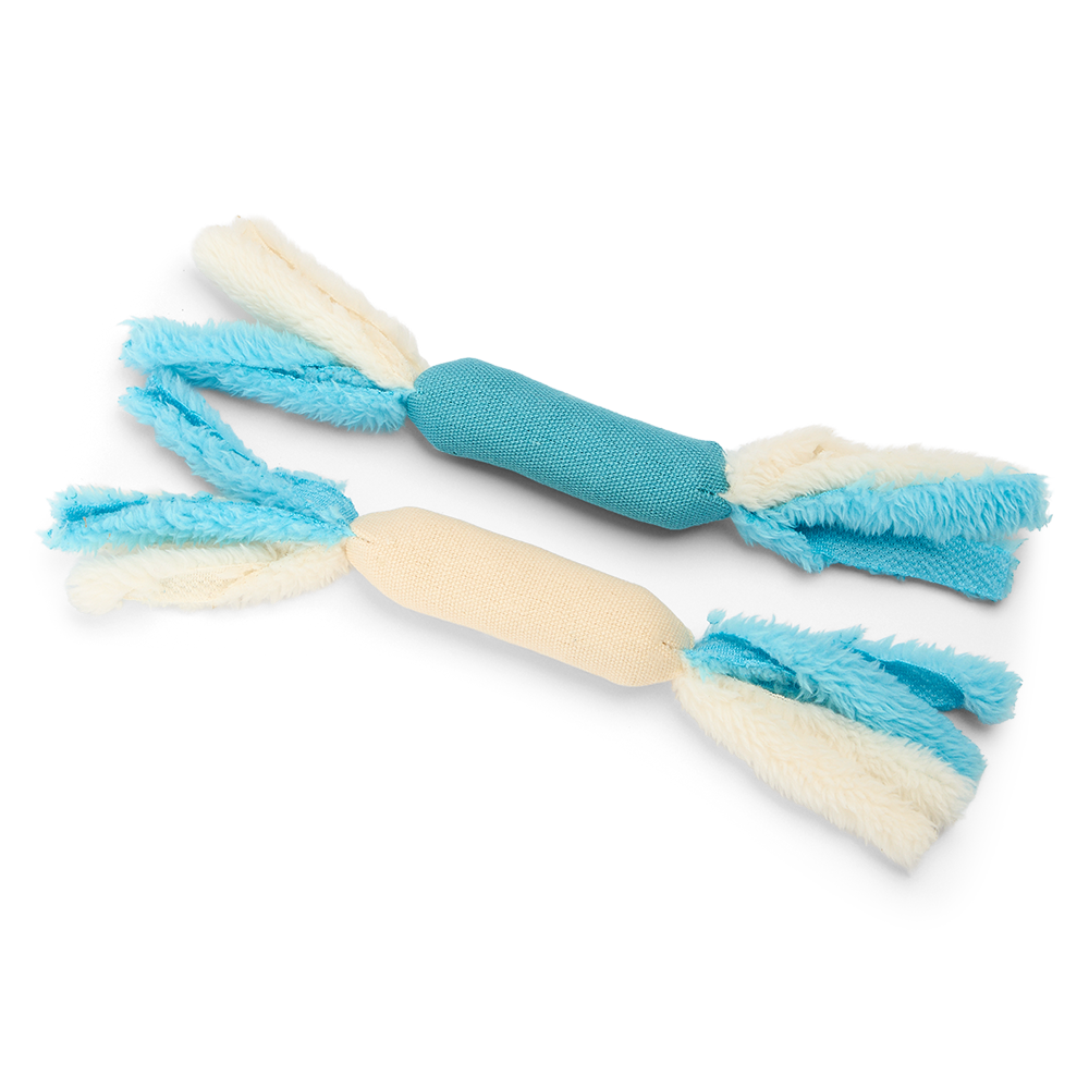 The Catsentials White And Blue Catnip Rolls Cat Toy