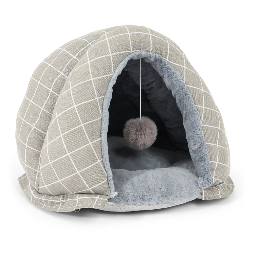Paws For Life Dome Cat Bed Grey
