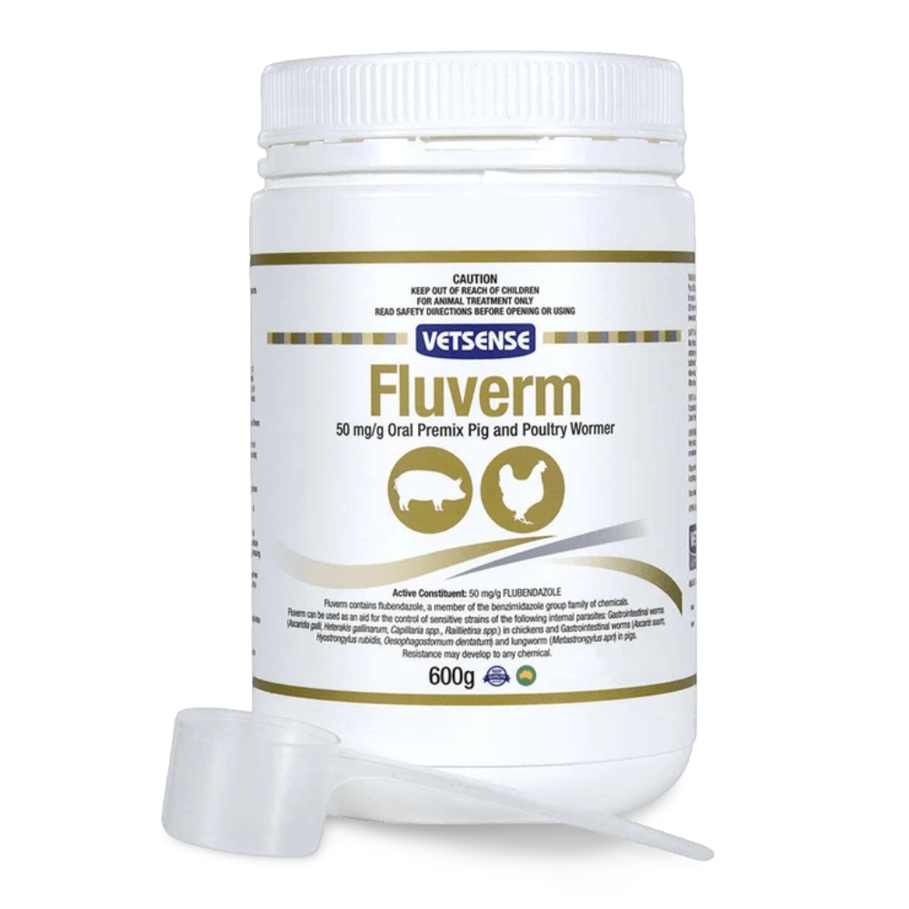 Vetsense Fluverm Oral Premix Pig And Poultry Powdered Wormer