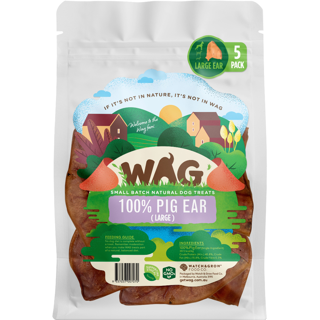 Wag Pig Ear Large Dog Treats