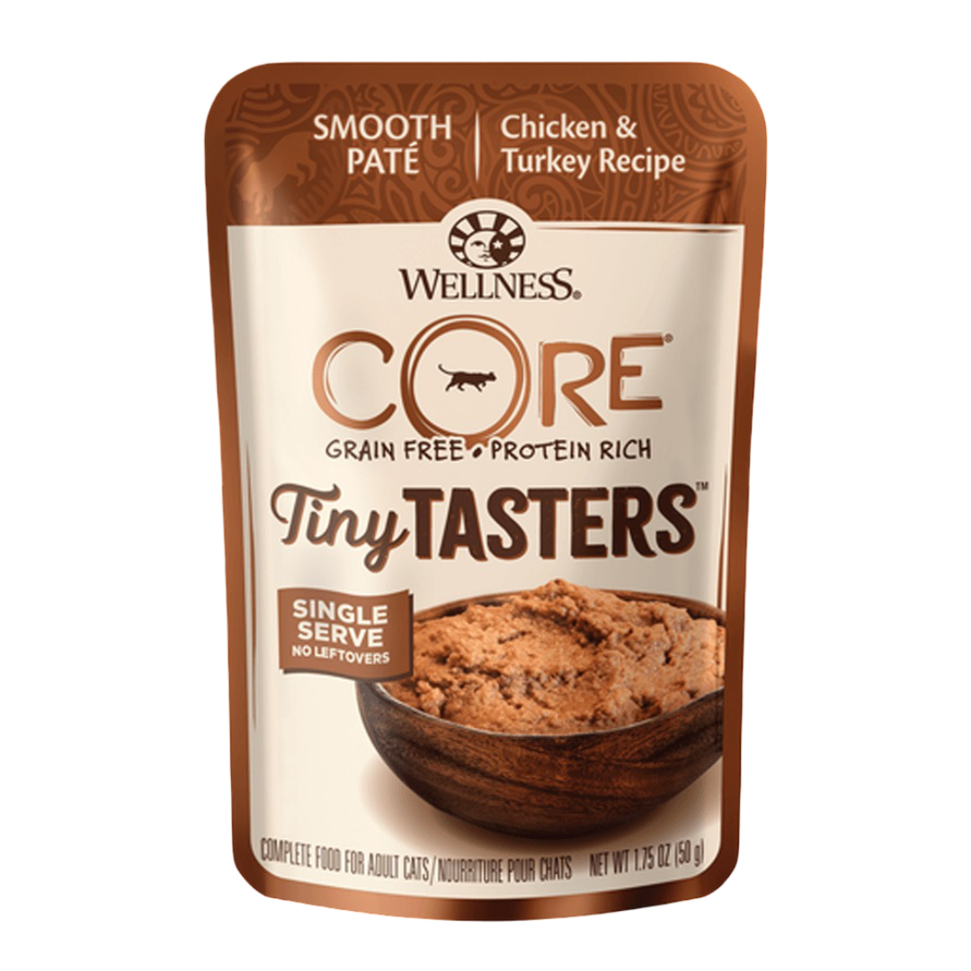Wellness CORE Tiny Tasters Chicken & Turkey Pate Adult Wet Cat Food Pouch
