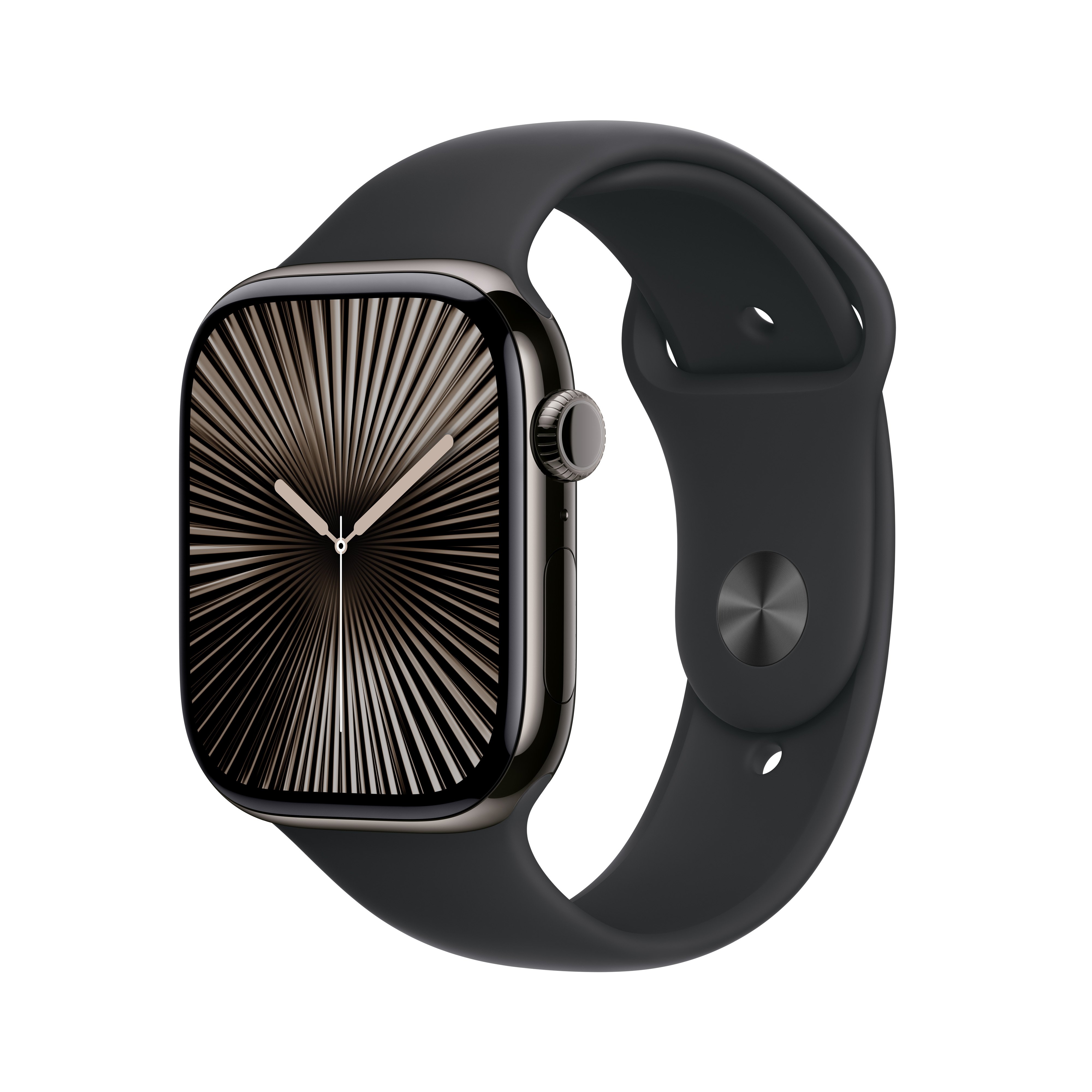 Buy apple Apple Watch Series 10 GPS Cellular 46mm Slate Titanium Case with Black Sport Band Qantas Store