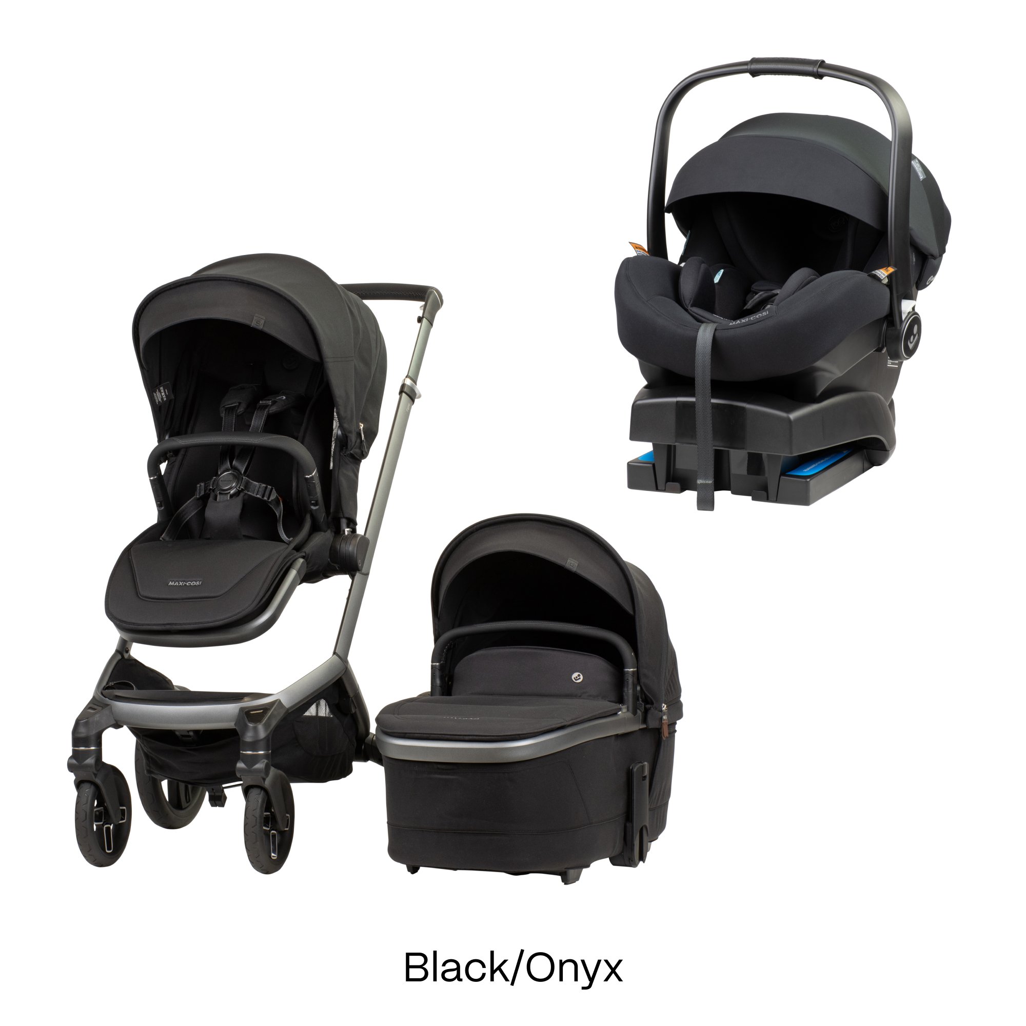 Maxi-Cosi Fame Stroller With Bassinet Mico 12 Pro Non Iso Capsule Base  Bundle