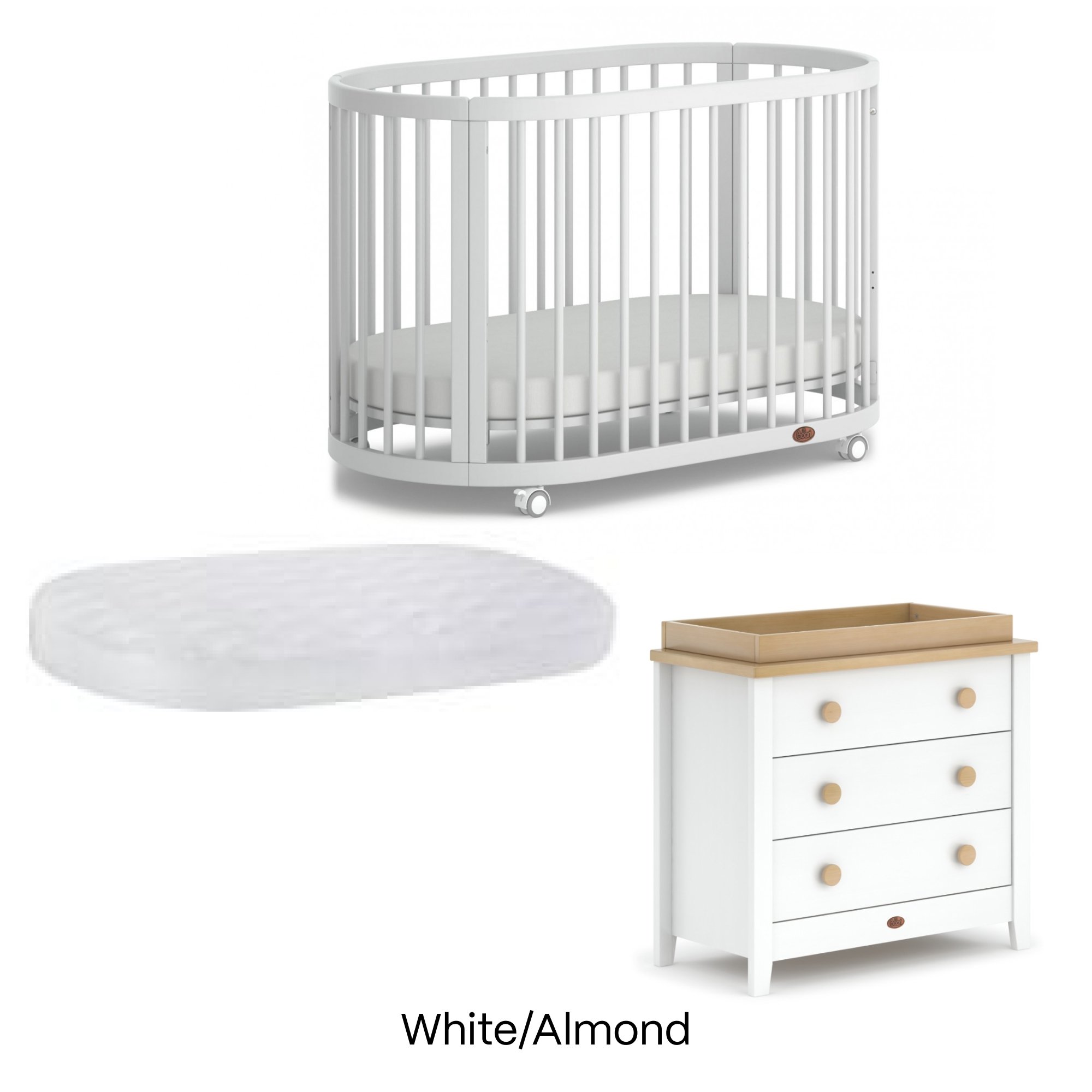 Boori Oasis Cot, Boori Chest Boori Mattress Package Baby