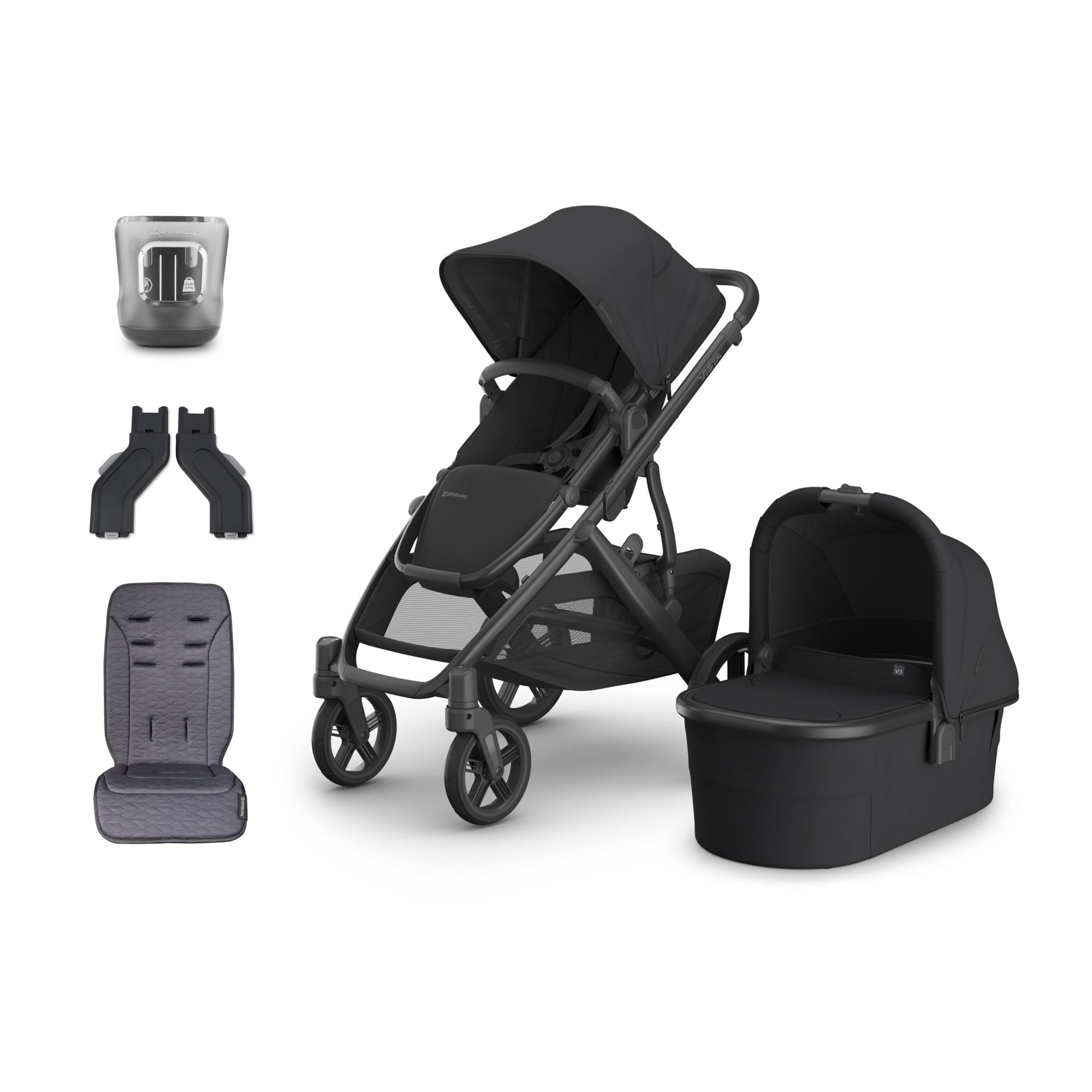Uppababy Vista V3 Stroller & Bassinet Starter Bundle