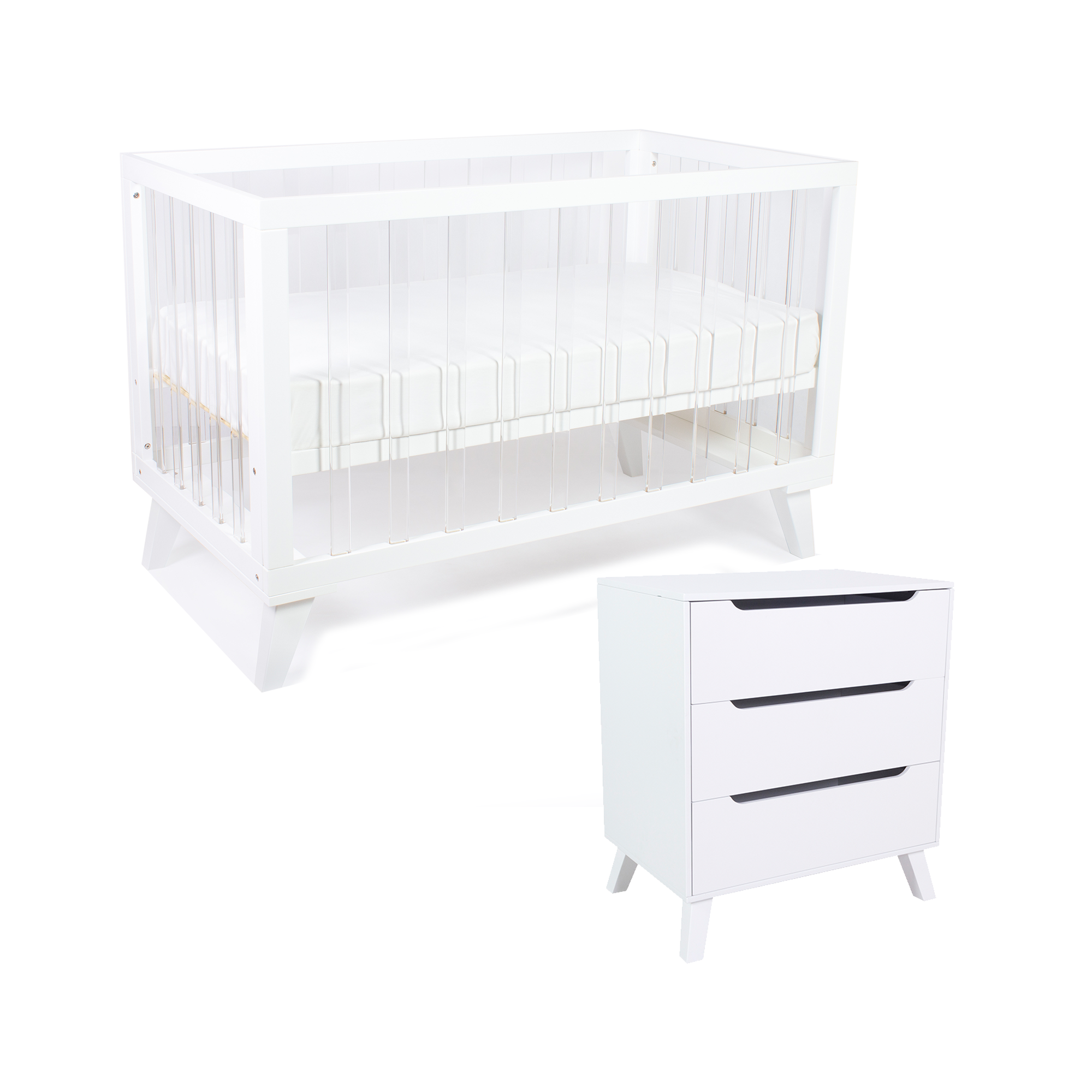 Bebe Care Alisha Acrylic Cot White Cots Baby Bunting NZ